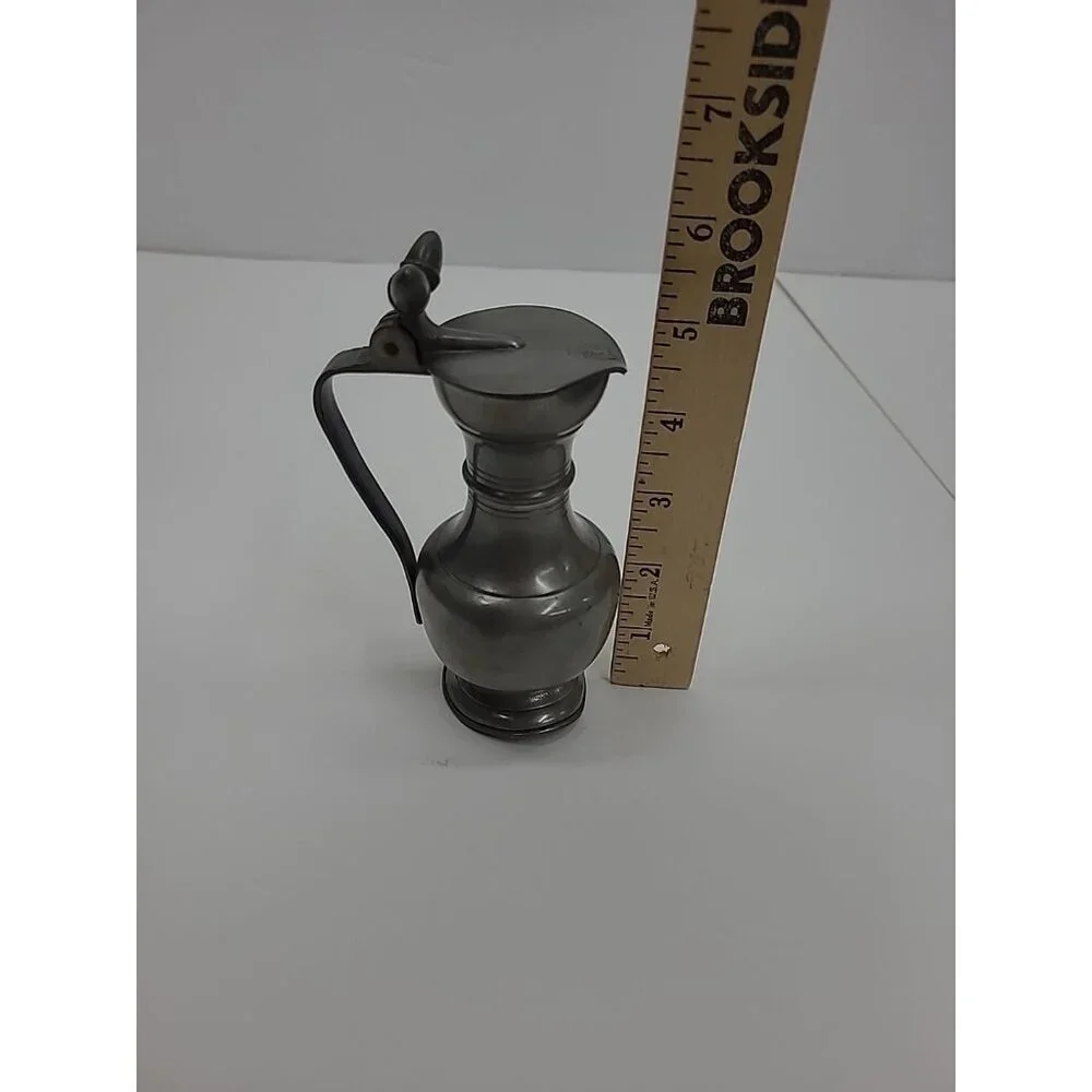 Vintage Pewter Pitcher Tankar Jug Zinn Carafe Acorn Topper